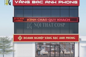12 mẫu thiết kế mặt tiền cửa hàng vàng bạc đẹp